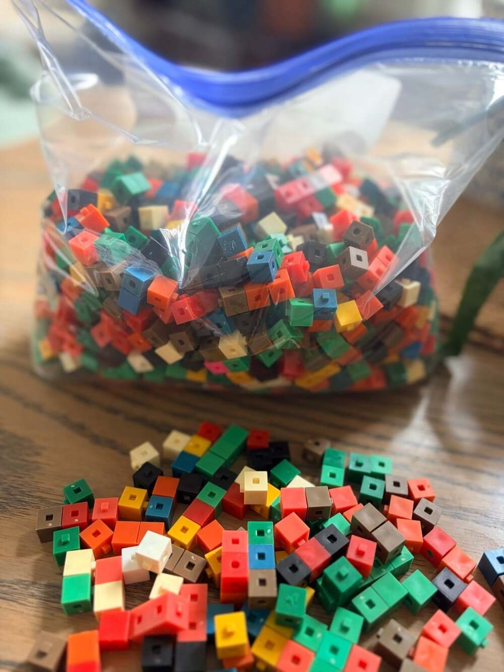 Math Linking Centimeter Cubes Multi Color Plastic Set In Bag - Picture 3 of 4